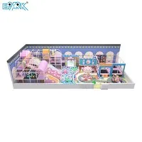 Conjunto de jogos Rainbow Soft-de 180 m² com playground interno com escorregador